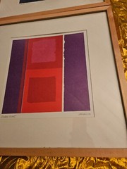 CUBIC HEAT & COBALT SKIES by AMAINA – FRAMED PRINT AUTOGRAPHED ART Wall Hangings