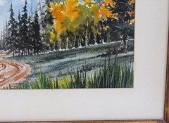 Tom Berger Vintage Watercolor Painting Colorado Autumn Landscape Listed Artist