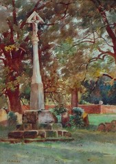 A WAR MEMORIAL WATERCOLOUR c1910 JOHN GUTTERIDGE SYKES BRITISH SCHOOL