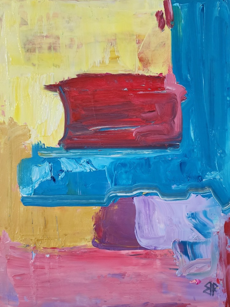 The Weight of Memory – Original Abstract Oil Painting by Blair Russell 8.5 x 11