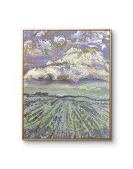 Lavender Landscape 11×14 Abstract Impression Original Art Canvas, One Of A Kind