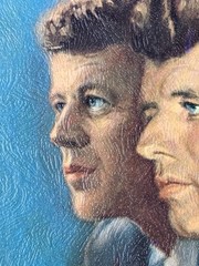 President JFK & RFK 8×10″ Litho Lithograph “Brothers, United” Toby Cat. No. 110
