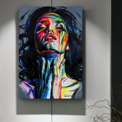 Colorful Woman Abstract Canvas Painting Printing Canvas Poster Pictures Wall Art