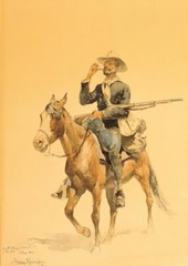 Western Cowboy vintage Art Giclee Printed Oil Painting Print