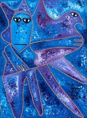 Levoy Exil Original Haitian Art Painting Zilba Signed Saint Soleil COA