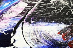 abstract acrylic paintings on canvas – Red Lava is Running Through my Veins OOAK