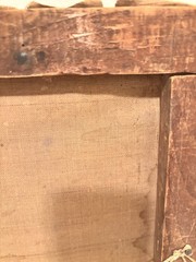 MOODY 1900s OLD Oil On Canvas 16 X 20 Unframed DONKEY Old Nails