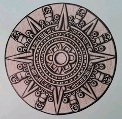 AZTEC ART WORK MILITARY SHIELD DESIGN 14″X11″INCHES,