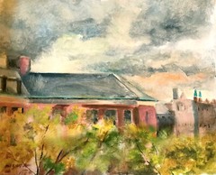 Brookyln College Rooftops 9×11 in. Oil on canvas HALL GROAT II