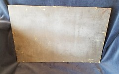 Antique Pair of Dutch Folk Acrilic Paintings on Cardboard Panel