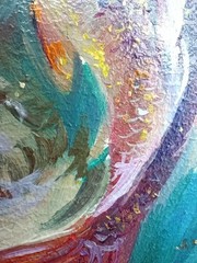 Koi Fish Original Oil Painting 4×6 Framed Signed Gold Fish Water Animal Art
