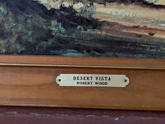 Robert Wood „Desert Vista“ Reprint Wooden Framed 51-1/2″ x 27-1/4″