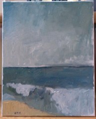 Plein Air Seascape Fauvist Realism Oil Painting Canvas 16″x20″ Original Signed