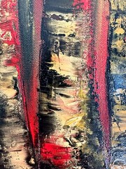 Oil Painting Birch Tree Forest Contemporary Modern Landscape Canvas 16 by 20 AMA