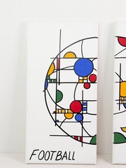 Frank Lloyd Wright Inspired Coolney Painting Geometric Shapes Craftsman 7″x14″