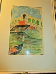 FRENCH ARTIST MICHEL TAPIE‘ 1909- 1987 WATER COLOR CITYSCAPE