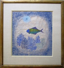 KEIKO MINAMI Signed c. 1960’s Original Watercolor and Gouache on Paper Painting