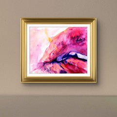 Original Expressionistic Acrylic Watercolor Painting 9 X 12 Paper Art