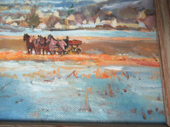 Framed Amish Field by Judy Antonelli Original Oil – Signed – Painting 8×10 g4 pp
