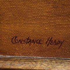 Vintage Artist Signed Floral Still Life Oil Painting on Canvas – Constance Heady