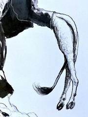 Ink On Cardboard Alain Donate 16”x 23”cuban Original Artist SURREAL ART signed