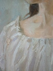 Girl with a hat (original oil painting)