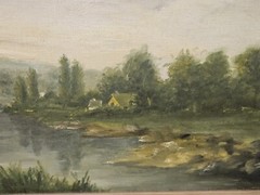 Early 19th century Oil On Canvas Signed LANDSCAPE See All Photos. Heavy 32×22