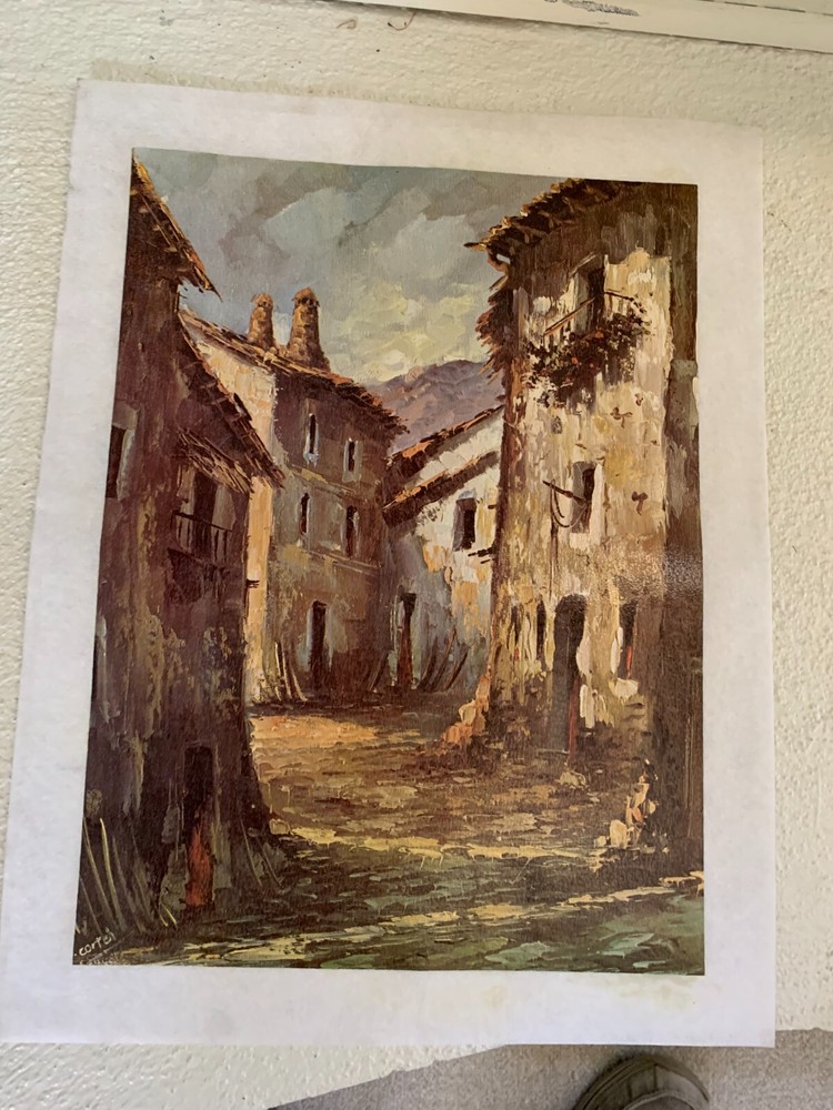 Italian Village scene Art Print