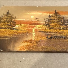 Original hand signed Oil Painting 5 x 7 inch mounted on board