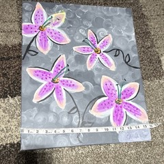 Floral Canvas Painting 16 x 20 in Unframed