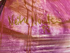 Large Neith Nevelson; Purple Horse  Signed 1998 38 inches by 50 inches