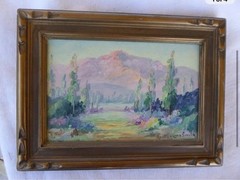 Plein Air Oil of CA by Eva Van Loan Smith / ~8 x 11” / Orig Framed