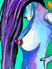BEAUTIFUL Unique PAINTING Upcycle CARDBOARD original SWARTZMILLER DNA SIGNED ART