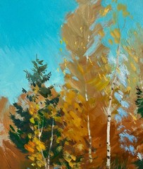 Oil Painting Winter Path In The Forest Y. Suprunchuk Unframed Original nAAA4204