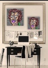 Marilyn Monroe Wall Art Celebrity Famous Well Known Artist Pop Optical Painting