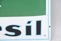 PERSIL curved enamel sign, 39 x 59 cm, enamel advertisement for Persil …