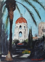 Original Watercolor sketch “ Pasadena City Hall“ 9″ x 12″ NOT A PRINT