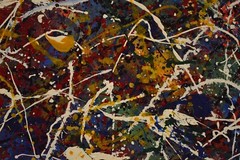 Jackson Pollock style￼￼ Canvas painting￼ 72” X 60”Abstract,Modern,XL, Landscape￼