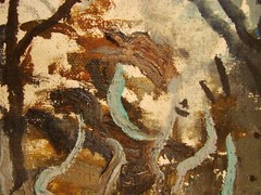 Ukrainian Soviet USSR Oil Painting nonconformist primitivism art landscape road