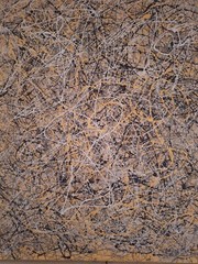 Original Abstract Action Painting jackson pollock style signed art decor paint
