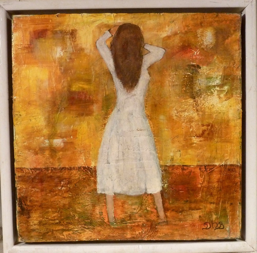 MONOGRAM SIGNED! COMPOSITION WITH A BACK FACING DANCING GIRL