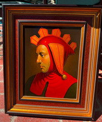 William Bill Sala Surrealsit Artist Painting Of Jester Framed