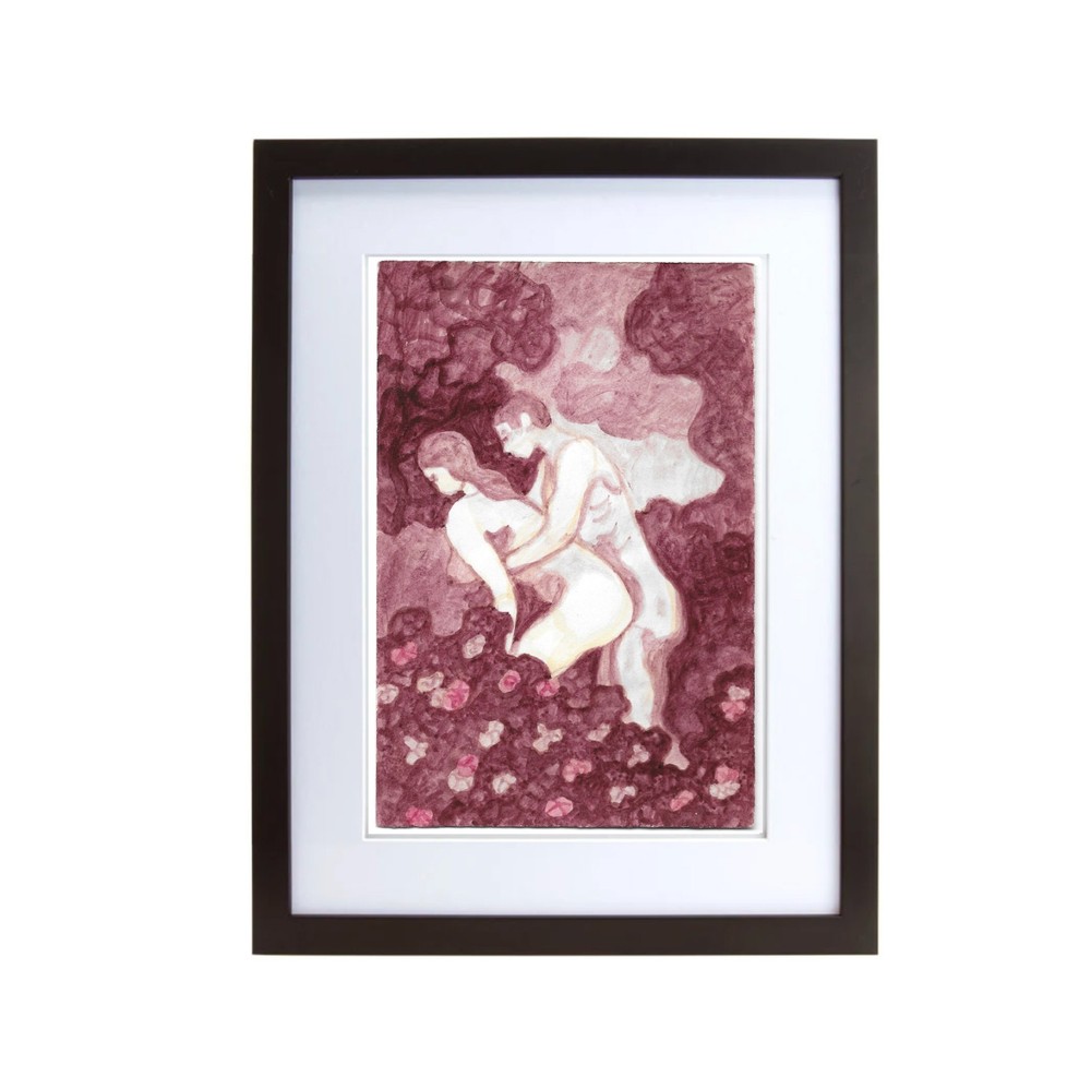 1971 7/8 „Love intimacy“Soviet Underground AVANT-GARDE Artist A.POPOV-FRIN🔥SIGN