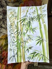 Original paintings Bamboo 60/42cm oriental japanese chinese brush painting sumie