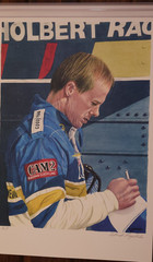 AL HOLBERT RACE CAR DRIVER IMSA PORSCHE LOWENBRAU PRINT BY DEBORAH RAGSDALE