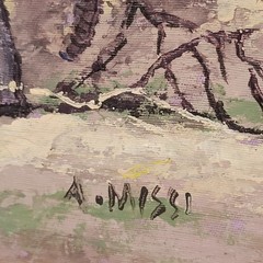 A. Missi African Wildlife Oil Paintings Set of 2 Elephant Rhino Framed Art