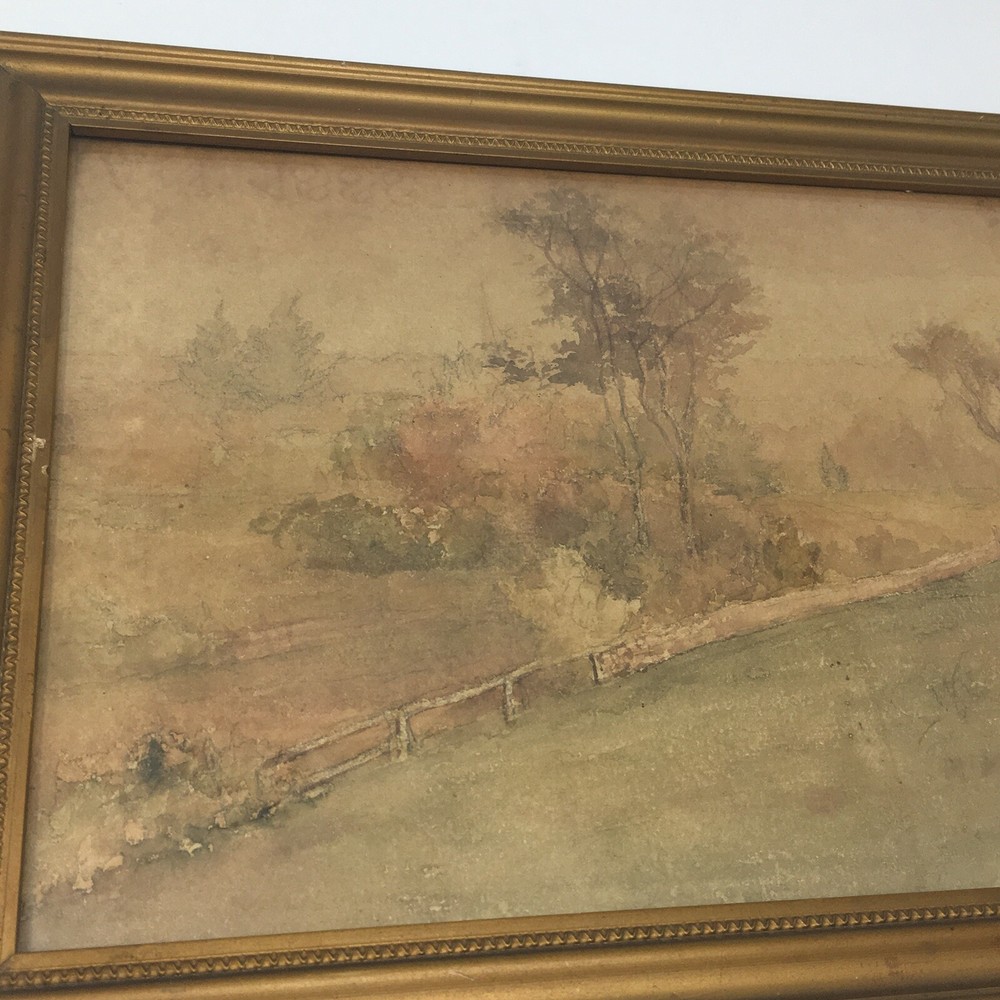L.B.C.Josephs c.1889 Watercolor on Paper Painting Landscape Hudson River School