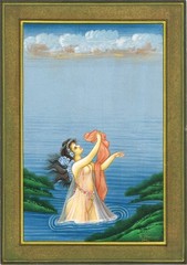 Women Art Painting Of A Woman Bathing In Lake Gouache Art On Paper 8×11.5 Inches