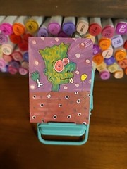 Original Aceo Painting Zombie Bart Simpson Low Brow Blood Donation Severed Hand