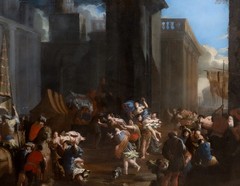 Huge 17th century Abduction Of Helen Of Troy Trojan War by – FRANCESCO MONTI